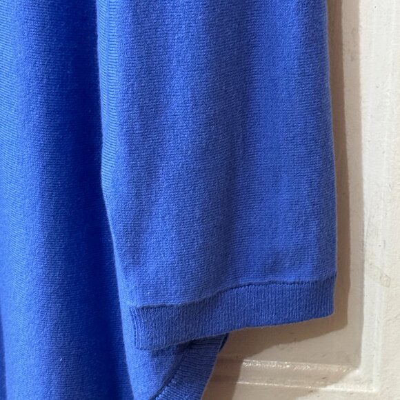 NWT Talbots Sz 3X Women's Sweater Tunic 3/4 Sleeve Blue Berry Cotton/Cashmere - Picture 4 of 12